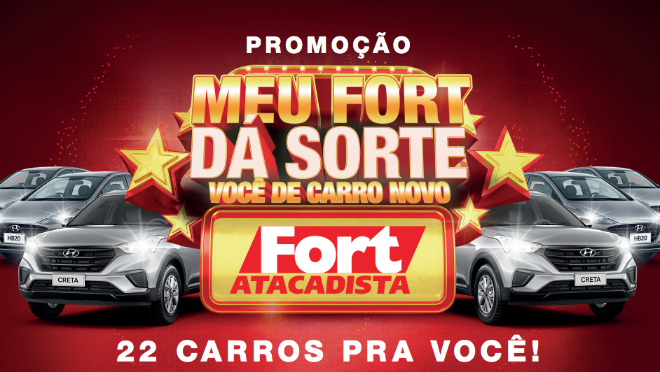 22 automóveis e dezenas de vales-compras na promoção “Meu Fort dá Sorte”