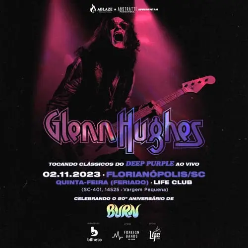 Glenn Hughes volta a Floripa para show em homenagem ao álbum “Burn”